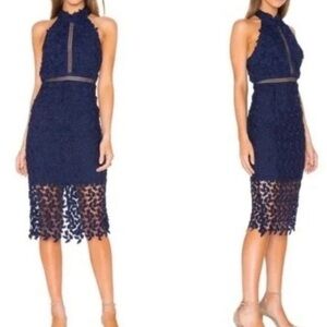 NWT BARDOT gemma dress in blue ink size 6/small